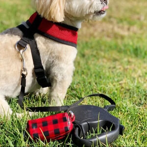 NWT Target‎ plaid doggie bag and waste pickup bags